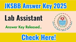 JKSBB Lab Assistant Answer Key 2025 Out jkssb.nic.in Download Lab Assistant Answer Key Here
