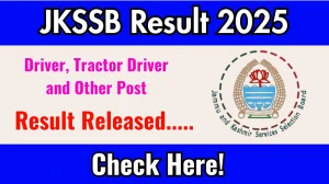 JKSSB Driver, Tractor Driver and Other Posts Result 2025 Out at jkssb.nic.in, Direct Link to Download Result PDF Here JKSSB Driver, Tractor Driver and Other Posts Result 2025 Out at jkssb.nic.in, Direct Link to Download Result PDF Here