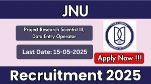 JNU Project Data Entry Operator Recruitment 2025 - Apply Offline