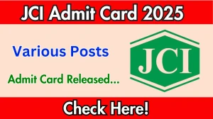 Jute Corporation JCI Various Post Admit Card 2025 OUT Download Link jutecorp.in