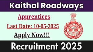 Kaithal Roadways Apprentice Recruitment 2025 - Apply Online for 34 Posts