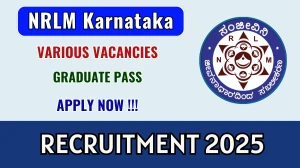 Karnataka Job Vacancy: NRLM Recruitment 2025 - Apply Online for Office Assistant, District Manager and More Posts Karnataka Job Vacancy: NRLM Recruitment 2025 - Apply Online for Office Assistant, District Manager and More Posts