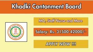 Khadki Cantonment Board Recruitment 2025 – Walk in for 09 MO, Staff Nurse and More Posts Khadki Cantonment Board Recruitment 2025 – Walk in for 09 MO, Staff Nurse and More Posts
