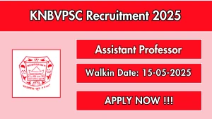 KNBVPSC Assistant Professor Recruitment 2025 – Walk in for 34 Posts KNBVPSC Assistant Professor Recruitment 2025 – Walk in for 34 Posts