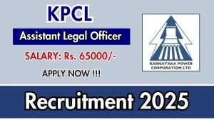 KPCL Assistant Legal Officer Recruitment 2025 - Apply Offline for 02 Posts KPCL Assistant Legal Officer Recruitment 2025 - Apply Offline for 02 Posts