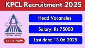 KPCL Head Job Vacancy 2025 - Apply Offline