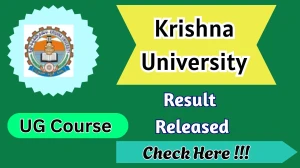 Krishna University Result 2025 Released at kru.ac.in Direct Link to Download 3rd and 7th Semester Result