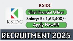 KSIDC Chief Financial Officer Recruitment 2025 - Apply Online