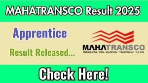 MAHATRANSCO Apprentice Result 2025 Out at mahatransco.in, Direct Link to Download Result PDF Here MAHATRANSCO Apprentice Result 2025 Out at mahatransco.in, Direct Link to Download Result PDF Here
