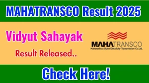 MAHATRANSCO Vidyut Sahayak Result 2025 Out at mahatransco.in, Direct Link to Download Result PDF Here