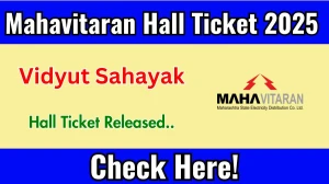 Mahavitaran Vidyut Sahayak Hall Ticket 2025 OUT Download Link mahadiscom.in
