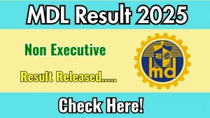MDL Non Executive Result 2025 Out at mazagondock.in, Direct Link to Download Result PDF Here MDL Non Executive Result 2025 Out at mazagondock.in, Direct Link to Download Result PDF Here