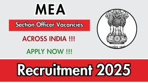 MEA Section Officer Recruitment 2025 - Apply Offline for 74 Posts MEA Section Officer Recruitment 2025 - Apply Offline for 74 Posts