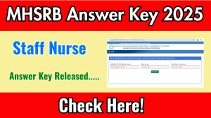 MHSRB Staff Nurse Answer Key 2025 Out mhsrb.telangana.gov.in Download Staff Nurse Answer Key Here