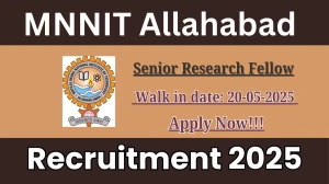 MNNIT Allahabad Senior Research Fellow Recruitment 2025 – Walk in for 01 Posts