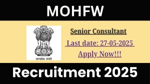 MOHFW Senior Consultant Recruitment 2025 - Apply Online