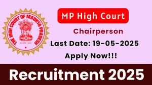 MP High Court Chairperson Recruitment 2025 - Apply Offline