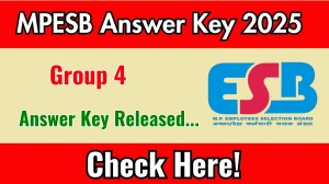 MPESB Group 4 Answer Key 2025 Out esb.mp.gov.in MPESB Group 4 Answer Key 2025 Out esb.mp.gov.in