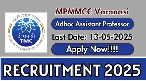 MPMMCC Varanasi Adhoc Assistant Professor Recruitment 2025 - Apply Offline