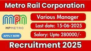 MPMRCL Recruitment 2025 - Apply Online for 10 Assistant Manager, General Manager and Other Posts
