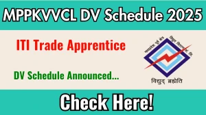 MPPKVVCL ITI Trade Apprentice DV Schedule 2025: Check Document Verification Date @ mpez.co.in MPPKVVCL ITI Trade Apprentice DV Schedule 2025: Check Document Verification Date @ mpez.co.in