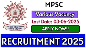 MPSC Additional Director Recruitment 2025 - Apply Online for 2 Posts