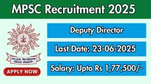 MPSC Deputy Director Recruitment 2025 - Apply Online for 05 Posts