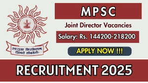 MPSC Joint Director Recruitment 2025 - Apply Online for 01 Posts