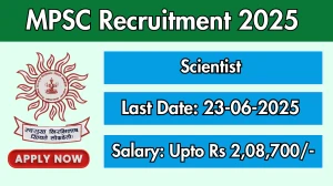 MPSC Scientist Recruitment 2025 - Apply Online for 06 Posts