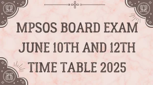 MPSOS Board Exam June 10th and 12th Time Table 2025 Out mpsos.nic.in Check Time Table Here