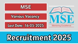 MSE Recruitment 2025 - Apply Online for 03 Student Office Coordinator, Attender and More Posts