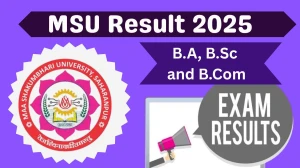 MSU Result 2025 Released at msuniversity.ac.in Direct Link to Download UG Course Result