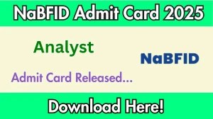 NaBFID Analyst Admit Card 2025 Out nabfid.org Get Direct Link Here NaBFID Analyst Admit Card 2025 Out nabfid.org Get Direct Link Here
