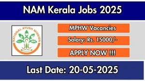 NAM Kerala Multi Purpose Health Worker Recruitment 2025 - Apply Offline
