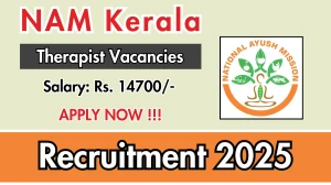 NAM Kerala Therapist Recruitment 2025 - Apply Offline NAM Kerala Therapist Recruitment 2025 - Apply Offline