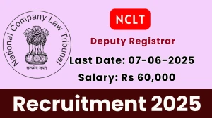 NCLT Deputy Registrar Recruitment 2025 - Apply Online