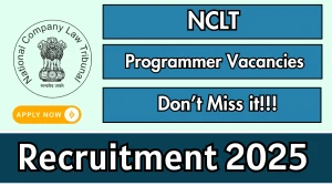NCLT Programmer Recruitment 2025 - Apply Offline NCLT Programmer Recruitment 2025 - Apply Offline