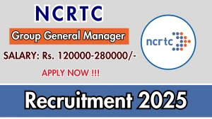 NCRTC Group General Manager Recruitment 2025 - Apply Online for 01 Posts NCRTC Group General Manager Recruitment 2025 - Apply Online for 01 Posts