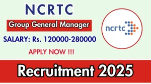 NCRTC Group General Manager Recruitment 2025 - Apply Online for 01 Posts NCRTC Group General Manager Recruitment 2025 - Apply Online for 01 Posts