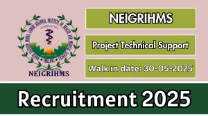 NEIGRIHMS Project Technical Support III Recruitment 2025 – Walk in