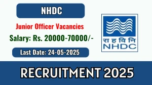 NHDC Junior Officer Recruitment 2025 - Apply Online for 08 Posts Before May 24 NHDC Junior Officer Recruitment 2025 - Apply Online for 08 Posts Before May 24