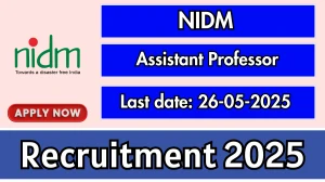 NIDM Assistant Professor Recruitment 2025 - Apply Offline for 04 Posts