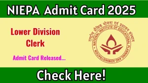 NIEPA LDC Admit Card 2025 OUT Download Link niepa.ac.in