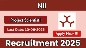 NII Project Scientist I Recruitment 2025 - Apply Offline
