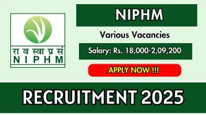 NIPHM Recruitment 2025 - Apply Offline for 07 MTS, Lab Attendant, More Posts NIPHM Recruitment 2025 - Apply Offline for 07 MTS, Lab Attendant, More Posts