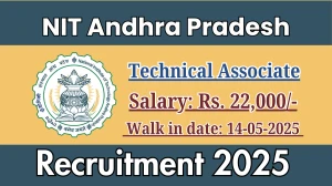 NIT Andhra Pradesh Technical Associate Recruitment 2025 – Walk in