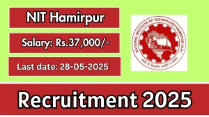 NIT Hamirpur Junior Research Fellow Recruitment 2025 - Apply Offline