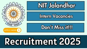 NIT Jalandhar Intern Recruitment 2025 - Apply Online NIT Jalandhar Intern Recruitment 2025 - Apply Online