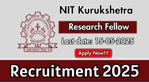 NIT Kurukshetra Research Fellow Recruitment 2025 - Apply Offline