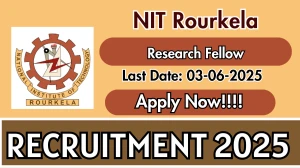 NIT Rourkela Research Fellow Recruitment 2025 - Apply Offline